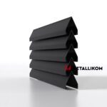 Ламели для забора жалюзи Luxe Л RAL 9005 – покрытие матовое, толщина 0,45 мм в Новороссийске | фото 2